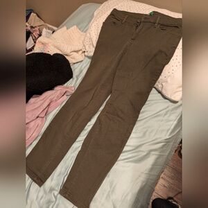 Skinny jeans- Dip, size 6, brownish green